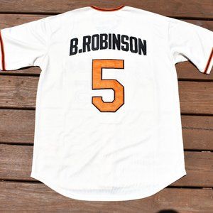 New!! Brooks Robinson Baltimore Orioles Cream Baseball Jersey Adult Medium